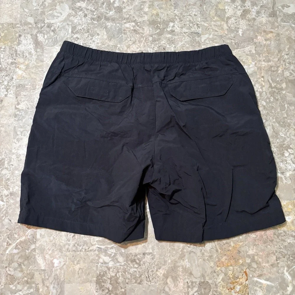 Vintage Marlboro Shorts Mens XL Black Nylon Belted Lined Hiking Climbing